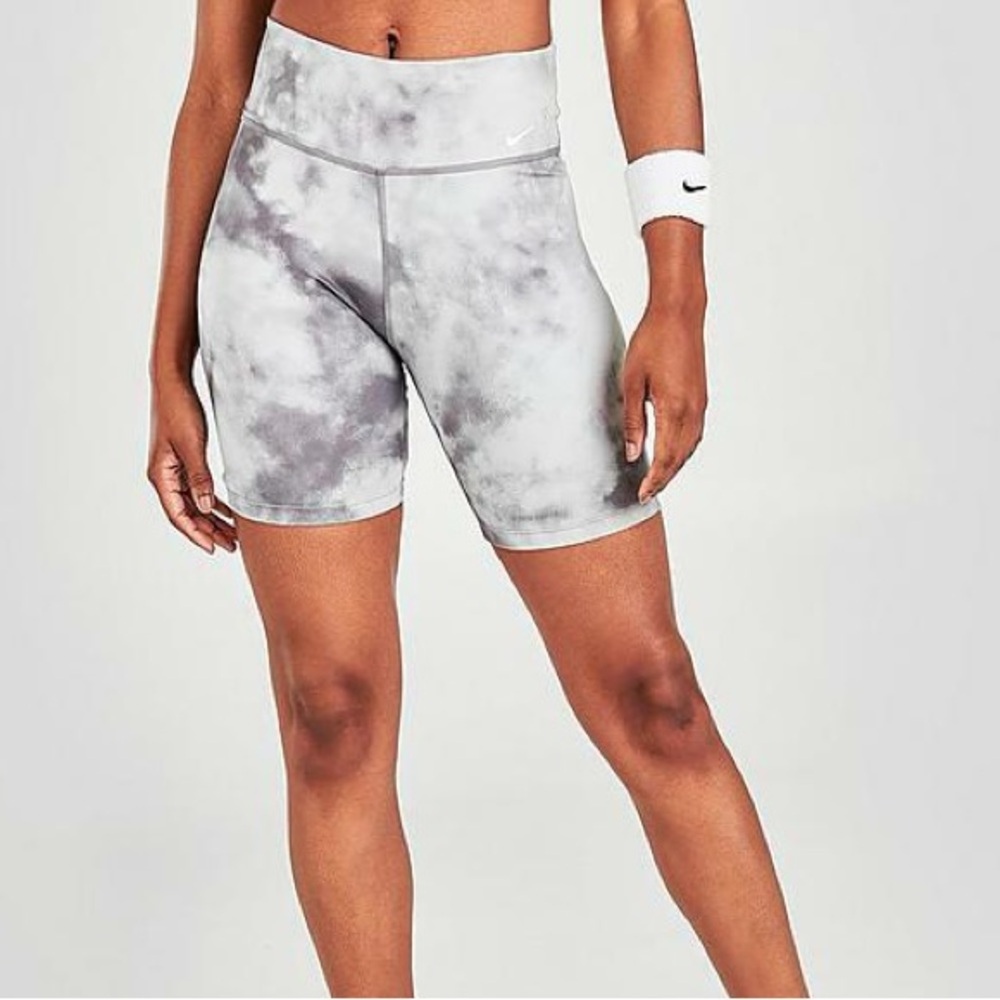 Nike One Icon Clash 7" Gray Tie Dye Biker Shorts